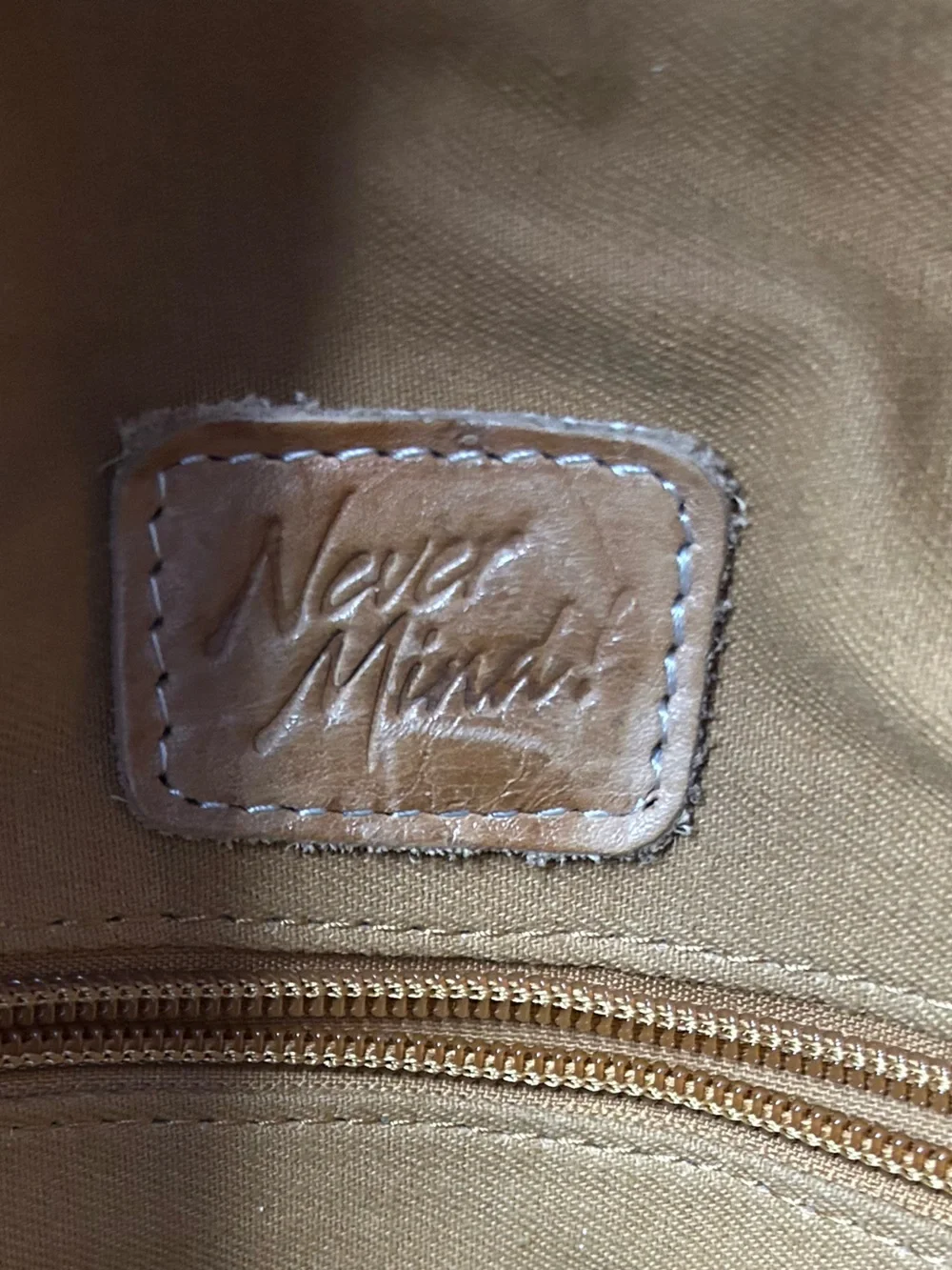 Nevermind! Tan Leather Backpack Purse‎